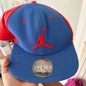 Blue and red Air Jordan hat